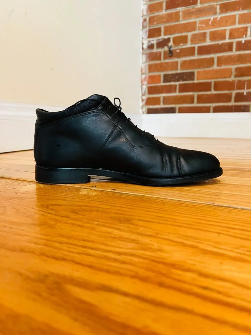 Domani Made In Italy By Johnston & Murphy black Calfskin Ankle-boot Size 9.5 M